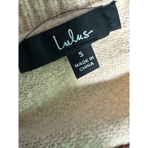 Lulus beige black long sleeves sweater size small - Picture 3 of 13